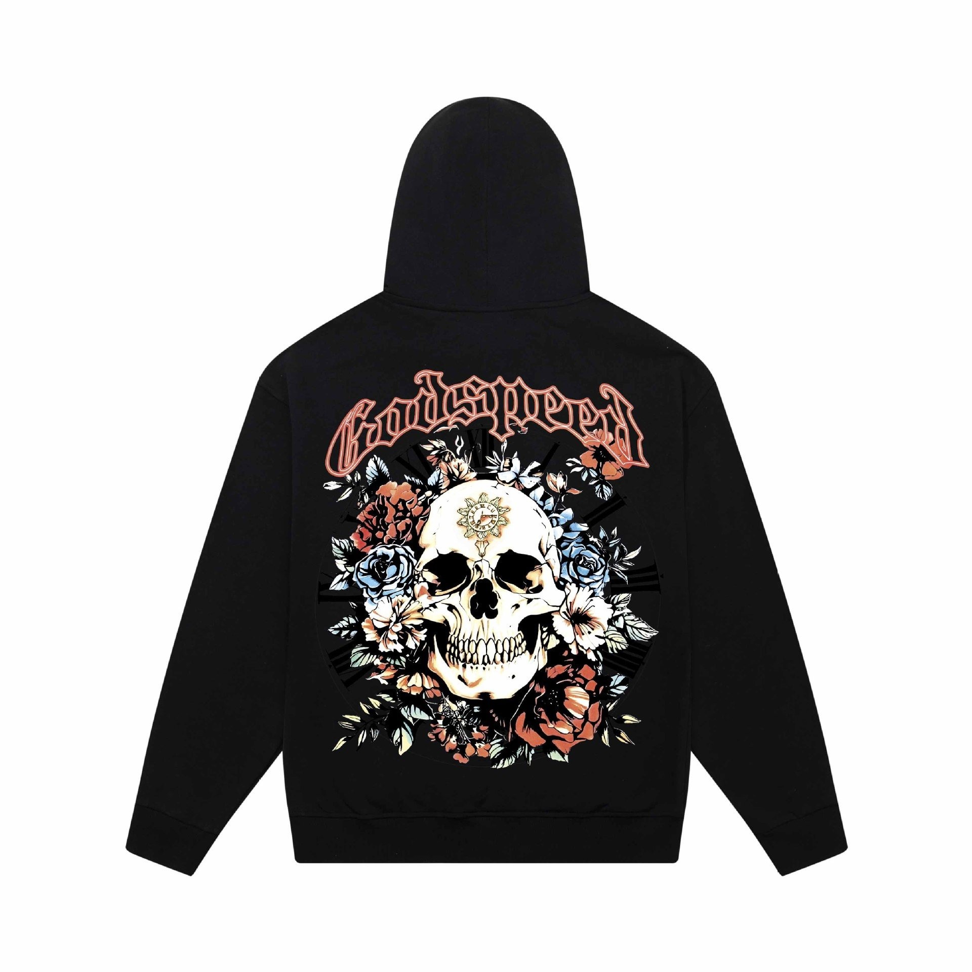 GODSPEED Floral Skull Graphic Hoodie – Black (1) AUTO-DRAFT | Fragment Clothing
