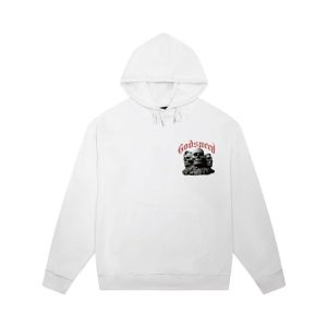 GODSPEED Mount Skull Graphic Hoodie – White | Fragment Clothing - View 2