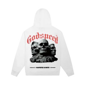 GODSPEED Mount Skull Graphic Hoodie – White | Fragment Clothing