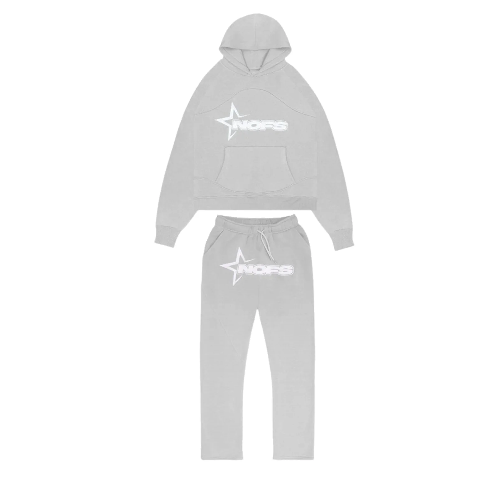 GRIS-1 (1) NOFS Grey Tracksuit – Oversized Streetwear Set | Fragment Clothing