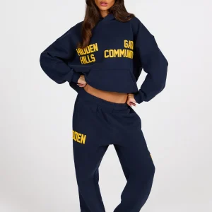 Gated Community Hoodie Amber/Navy | Fragment Clothing - View 2
