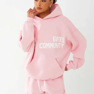 Gated Community Hoodie Light Pink | Fragment Clothing - View 2