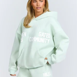 Gated Community Hoodie Mint | Fragment Clothing - View 2