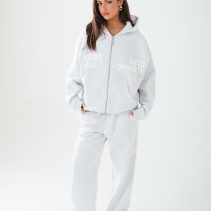 Gated Community Straight Leg Tracksuit Light Gray | Fragment Clothing