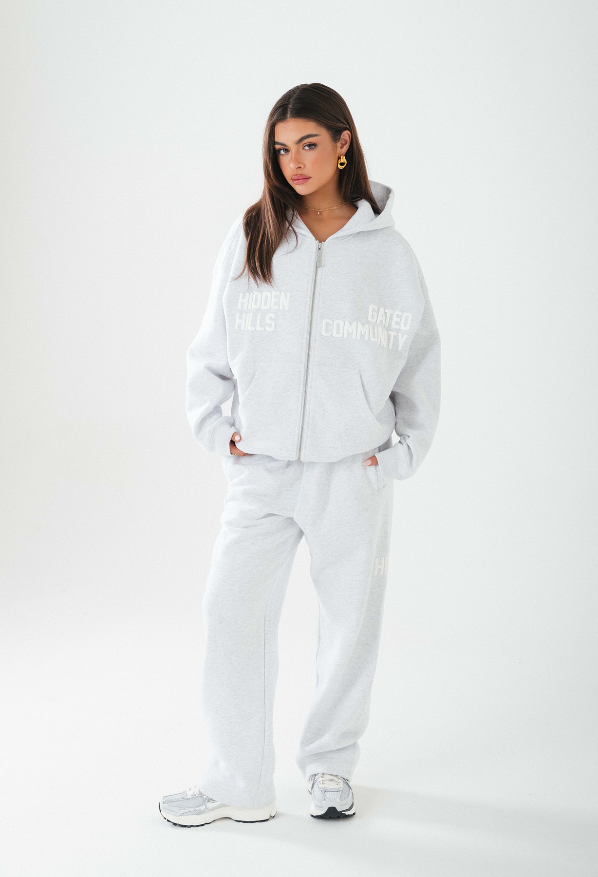 Gated Community Straight Leg Tracksuit Light Gray (4) Gated Community Straight Leg Tracksuit Light Gray | Fragment Clothing