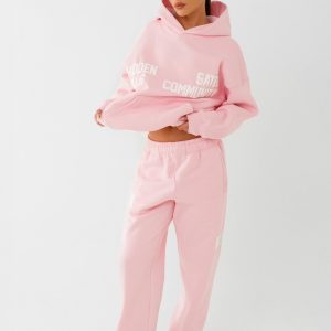 Gated Community Straight Leg Tracksuit Light Pink | Fragment Clothing
