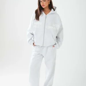 Gated Community ZIP Hoodie Light Grey | Fragment Clothing - View 2