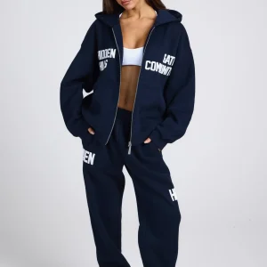 Gated Community ZIP Hoodie Navy | Fragment Clothing - View 2