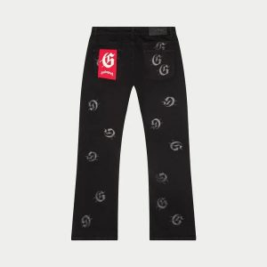 Godspeed Monochrome Logo Embroidered Black Denim Jeans (1) | Fragment Clothing