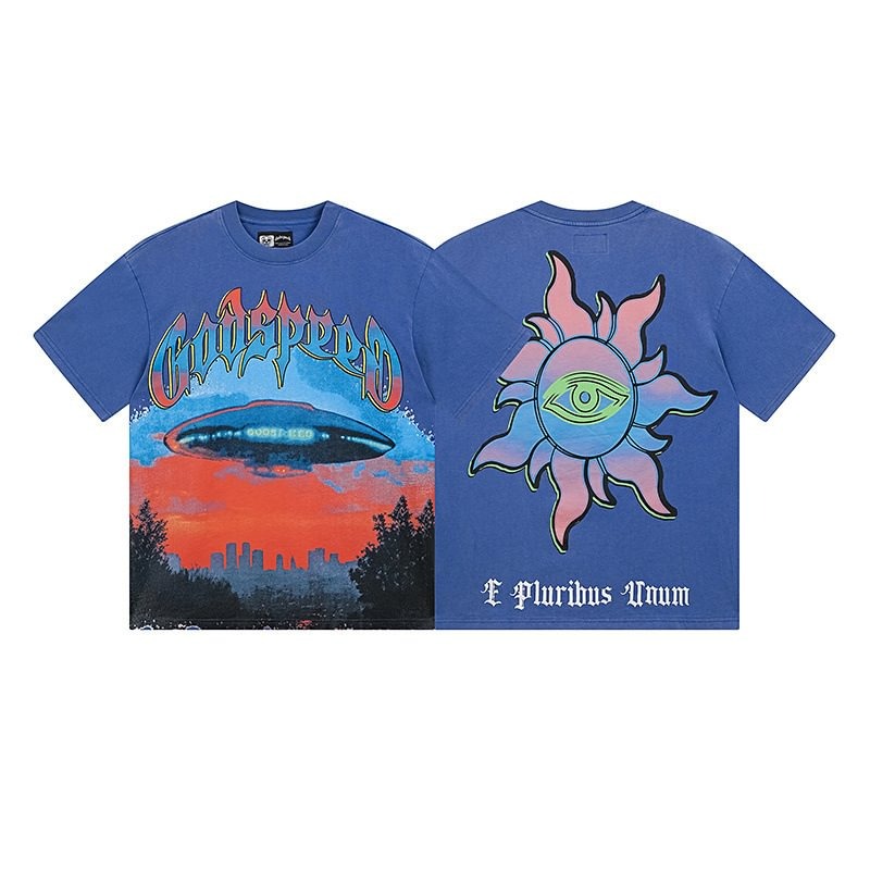 Godspeed UFO Vintage Graphic T-Shirt – Sunset Blue AUTO-DRAFT | Fragment Clothing