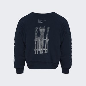 Head Against The Bars Sweatshirt Washed Navy (2) | Fragment Clothing