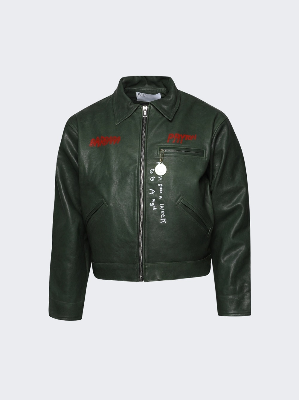 I Am Not Ashamed Leather Work Jacket Green (2) AUTO-DRAFT | Fragment Clothing