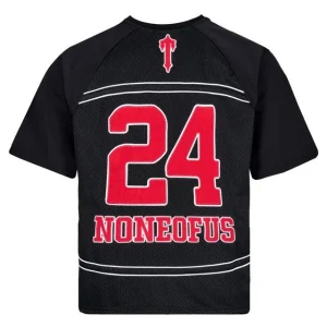 Black NOFS NFL Jersey – Oversized Sports Streetwear Football Shirt | Fragment Clothing - View 2