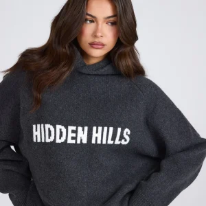 Knit Hoodie Dark Grey | Fragment Clothing - View 2