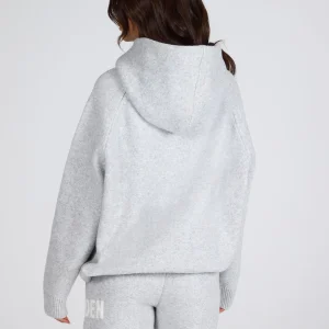 Knit Hoodie Light Grey | Fragment Clothing - View 2