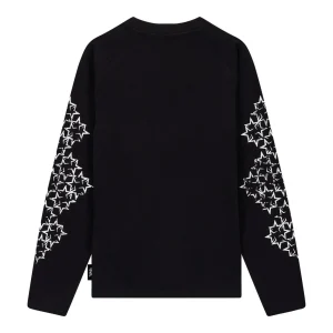 Black Star Long Sleeve T-Shirt – Oversized Streetwear Graphic Tee | Fragment Clothing - View 2