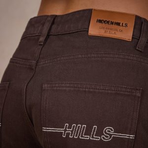Logo Stitch Jeans Dark Brown | Fragment Clothing - View 2