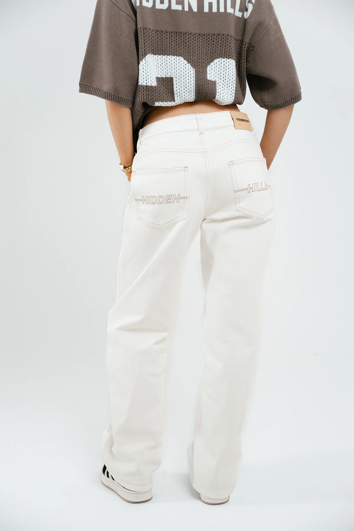 Logo Stitch Jeans Off White Logo Stitch Jeans Off White | Fragment Clothing