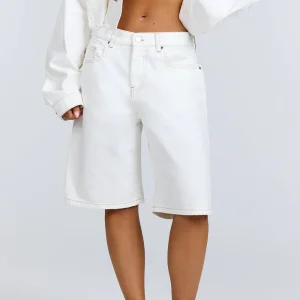 Logo Stitch Jorts Off White | Fragment Clothing