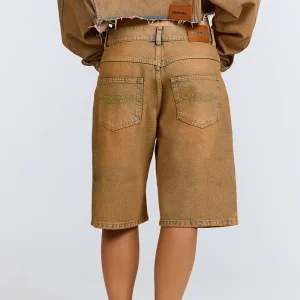 Logo Stitch Jorts Vintage Wash | Fragment Clothing - View 2