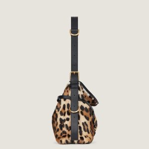Medium Voyou Bag In Pony Effect Leather With Leopard Pattern (1) | Fragment Clothing