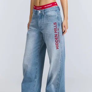 Red Embroidered Logo Jeans | Fragment Clothing