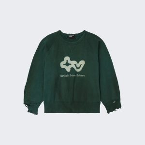 S.s.s. Tv Raglan Crewneck Sweatshirt Forest Green | Fragment Clothing