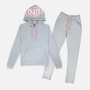 Synaworld ‘Syna Logo’ Tracksuit Grey / Pink | Fragment Clothing