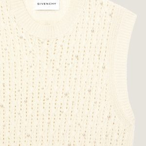 Sleeveless Sweater In Wool With Pearl Embroidery (1) | Fragment Clothing