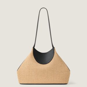 Small Facet Tote Bag In Raffia (1) | Fragment Clothing