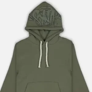 Synaworld ‘Syna Logo’ Hoodie Sage | Fragment Clothing - View 2