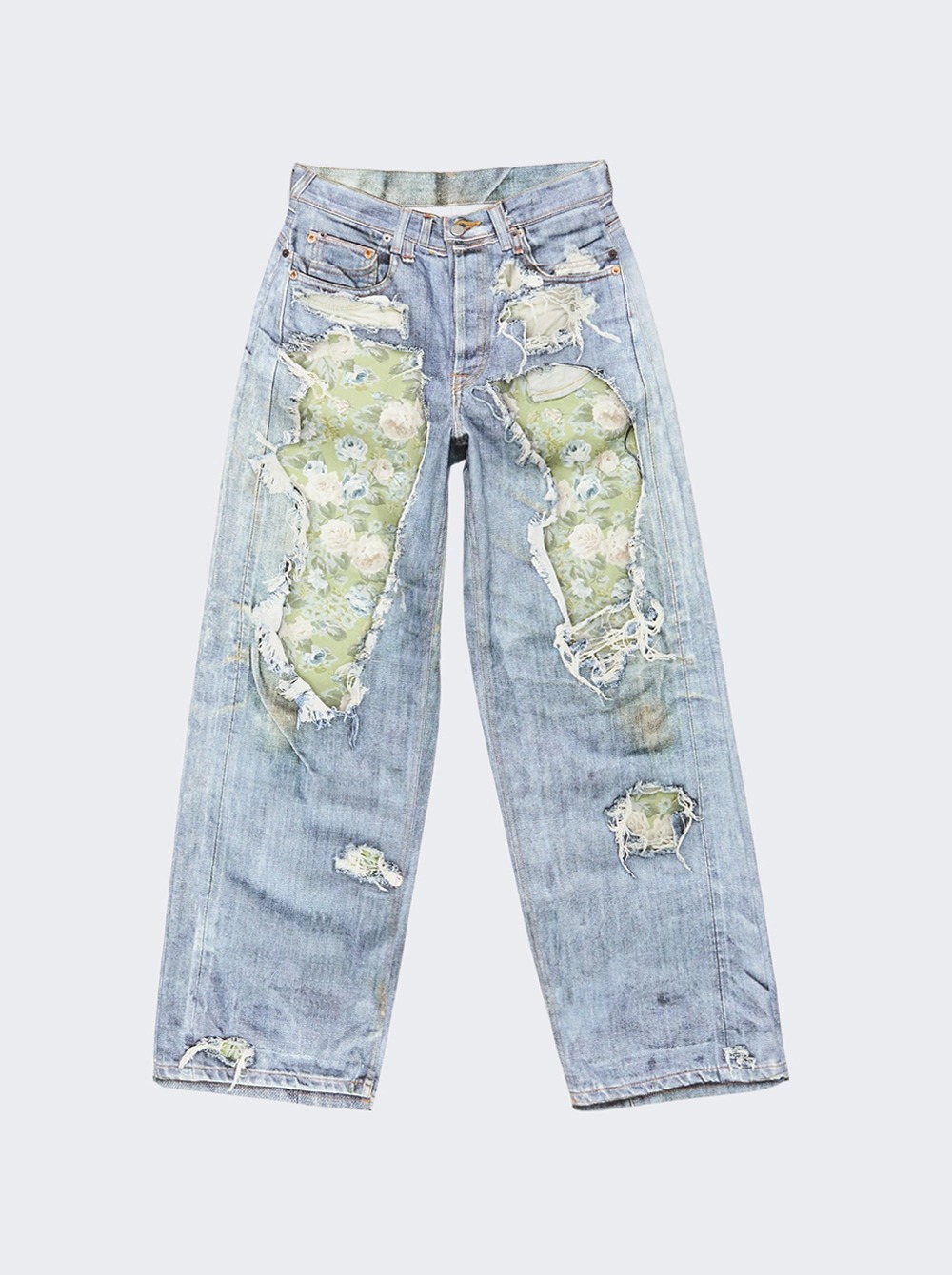 Trompe-l'oeil Jeans Afy Blue And Green (2) AUTO-DRAFT | Fragment Clothing