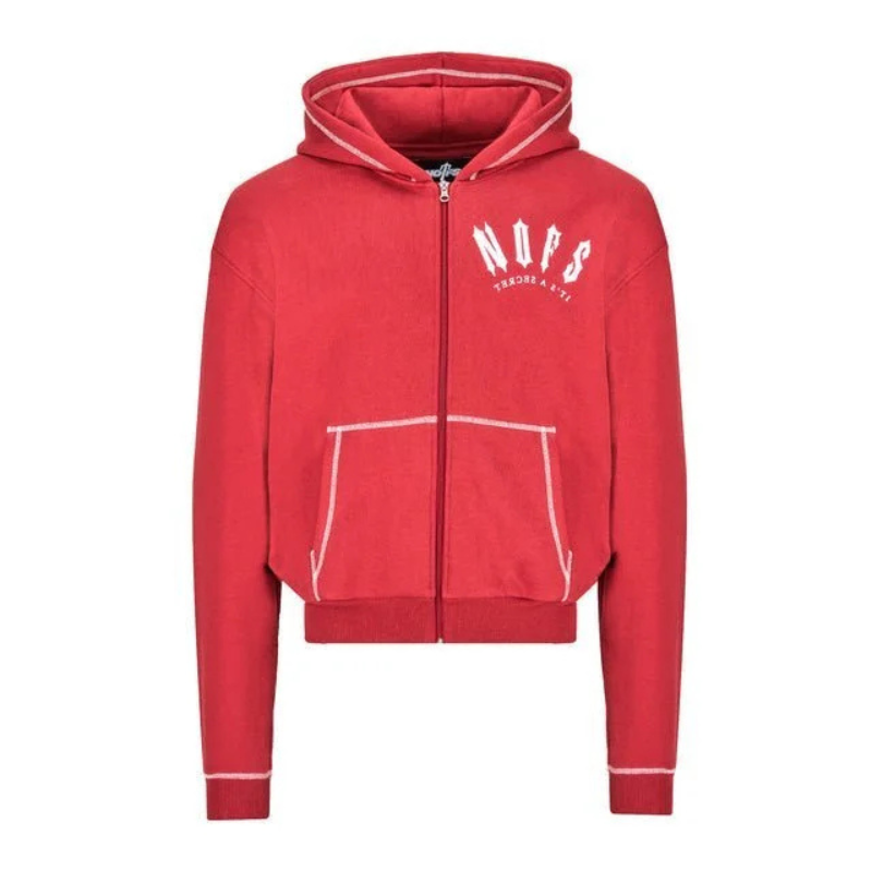 Untitled design (7) NOFS Exclusive Red Zip Sweatshirt – Men’s Streetwear Hoodie Jacket | Fragment Clothing
