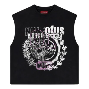 Black LIBERTY Sleeveless Shirt – Minimal Streetwear Tank Top | Fragment Clothing