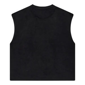 Black LIBERTY Sleeveless Shirt – Minimal Streetwear Tank Top | Fragment Clothing - View 2