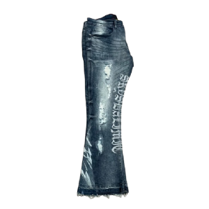 Washed Blue SDL Flare Jeans – Vintage Streetwear Flared Denim Pants | Fragment Clothing
