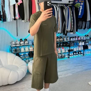 Dark Olive None of Us Basic Tee – Essential Oversized Streetwear T-Shirt | Fragment Clothing - View 2