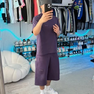 Dark Purple None of Us Basic Tee – Essential Oversized Streetwear T-Shirt | Fragment Clothing - View 2