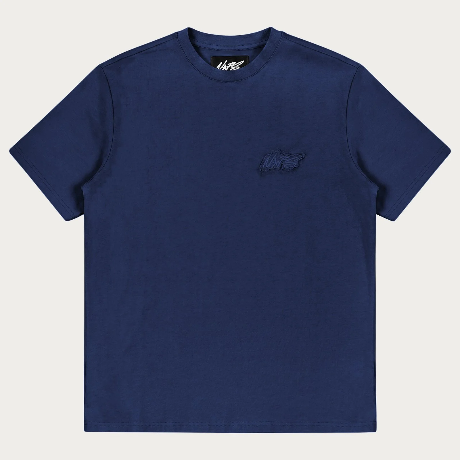 navy-none-of-us-basic-tee-front Navy None of Us Basic Tee – Essential Oversized Streetwear T-Shirt | Fragment Clothing