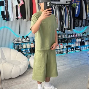 Olive None of Us Basic Tee – Essential Oversized Streetwear T-Shirt | Fragment Clothing - View 2