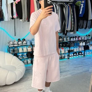 Pink None of Us Basic Tee – Essential Oversized Streetwear T-Shirt | Fragment Clothing - View 2