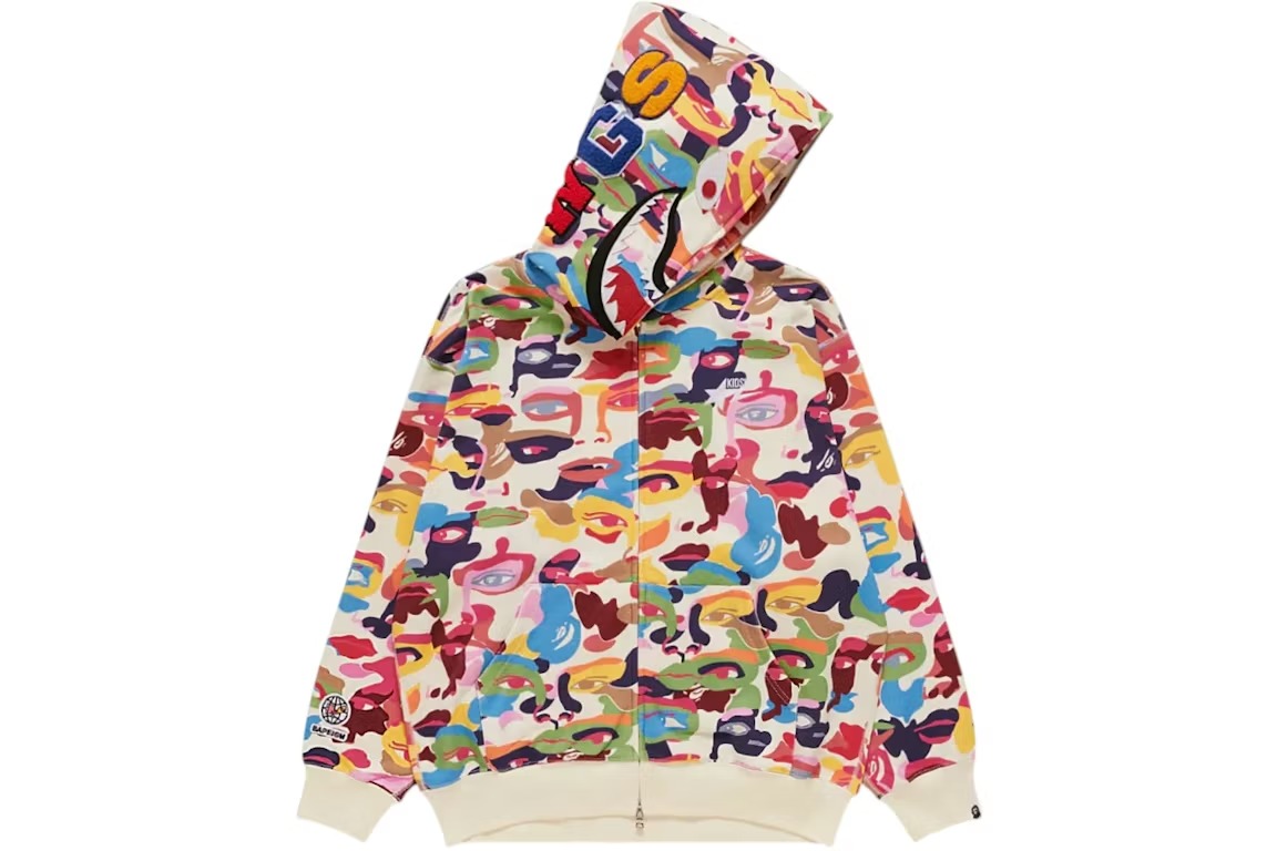 BAPE x KidSuper Camo Shark Full Zip Hoodie AUTO-DRAFT | Fragment Clothing
