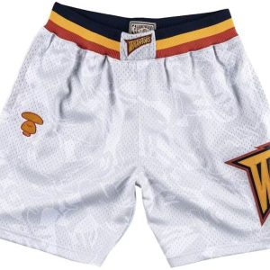 Bape X Mitchell & Ness Golden State Warriors Shorts (2) | Fragment Clothing