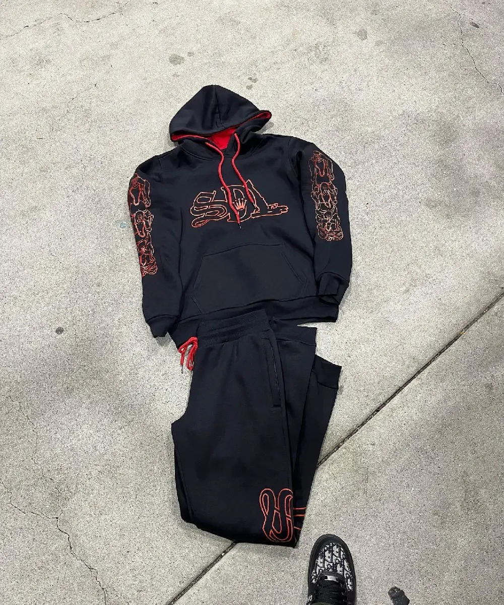 Black SDL Tracksuit AUTO-DRAFT | Fragment Clothing