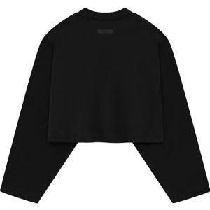 Fear of God Essentials Womens Tri-Blend Cropped Longsleeve Shirt | Fragment Clothing - View 2