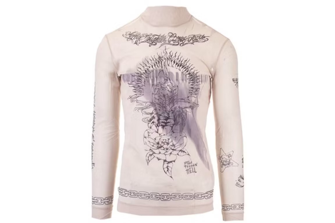 Givenchy Second Skin Effect Printed Mesh LS T-shirt (1) AUTO-DRAFT | Fragment Clothing