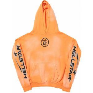 Hellstar Fire Orange Hoodie | Fragment Clothing Streetwear