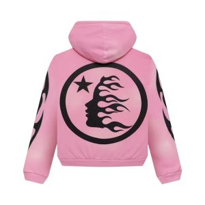 Hellstar Sports Flame Zip Up Hoodie (1) | Fragment Clothing Streetwear