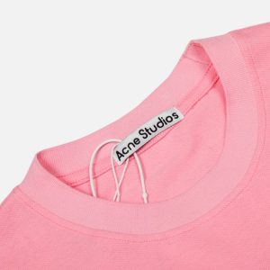Acne Studios Light Pink Script Graphic Long Sleeve Shirt | Fragment Clothing - View 2