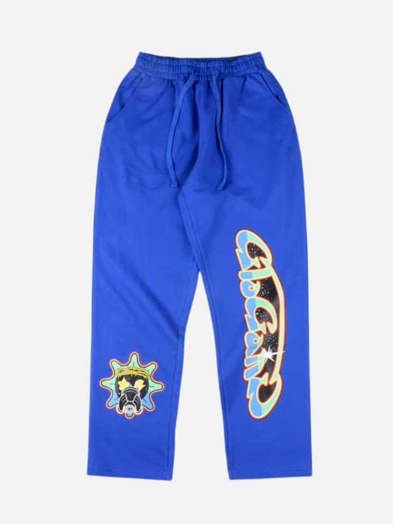 Glo Gang Graphic Print Fleece Sweatpants – Royal Blue Glo Gang Graphic Print Fleece Sweatpants – Royal Blue | Fragment Clothing